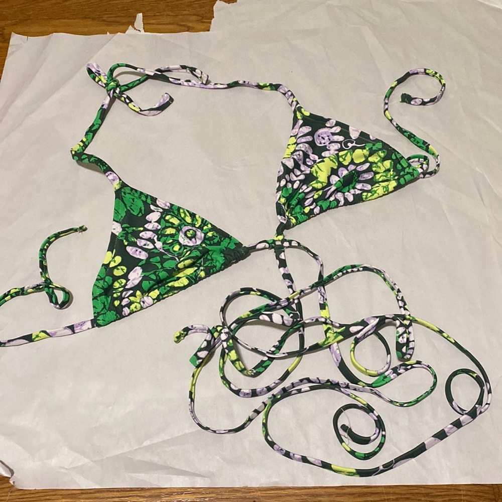 Aerie Real Good Triangle Tie Bikini Top